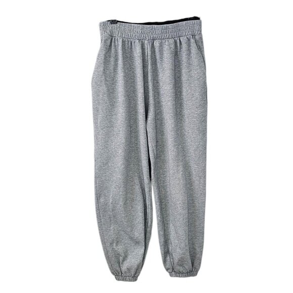 OGL Womens Double Waistband Jogger Sweatpants, Gray Heathered, Size Medium - Picture 1 of 8